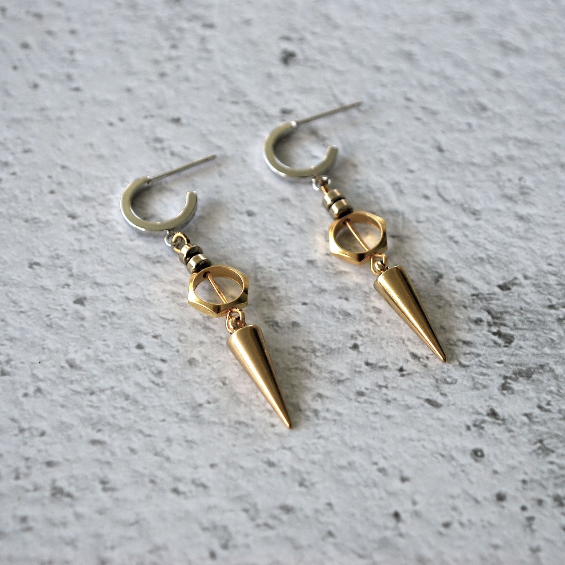 Awad | Shaiva and cone hanging earrings